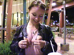 Public Flashing And Stripping With This Super Cute Teen