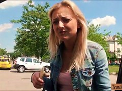 Real Amateur Czech Slut Katy Rose Pussy Fucked In Public